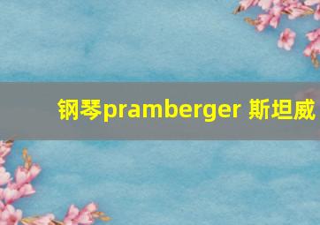 钢琴pramberger 斯坦威